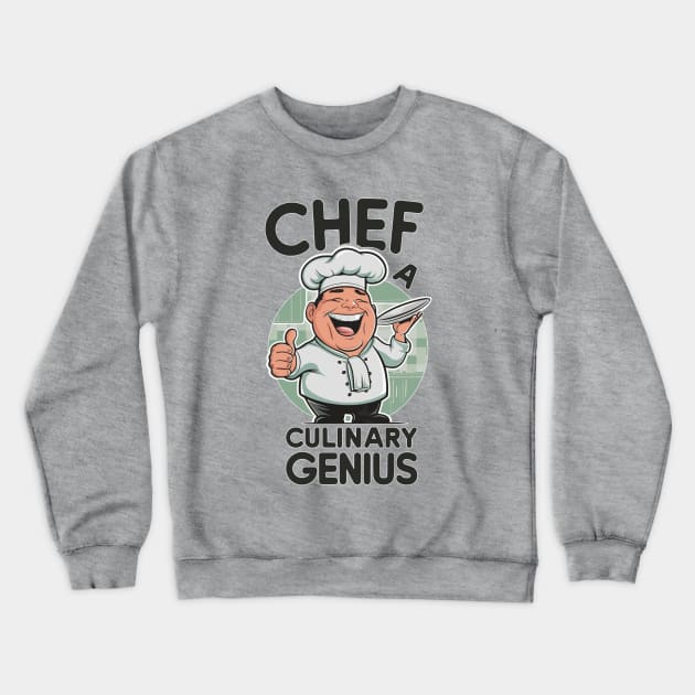 Chef - A culinary Genuius Crewneck Sweatshirt by Fashioned by You, Created by Me A.zed